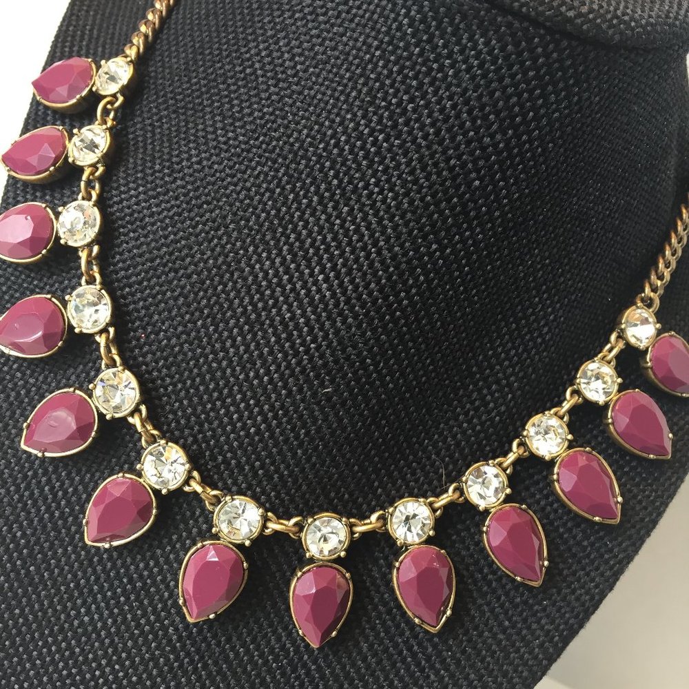 💎🏆💜JCREW Goldtone/Purple Statement Necklace💜🏆